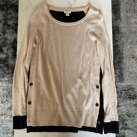 J. crew side button color block sweater - Picture 3 of 5